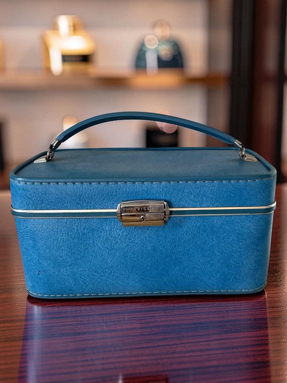 Blue Vintage 1950’s Invicta Trunk Travel Case